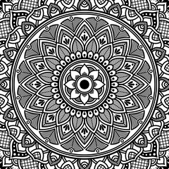 Decorative hand-drawn pattern in the form of mandala