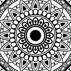 Decorative hand-drawn pattern in the form of mandala