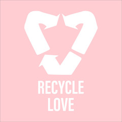 love recycle valentine day concept vector illustration