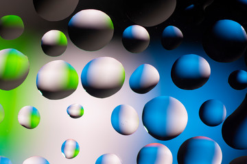 Drops of vegetable oil close-up. Background for design.