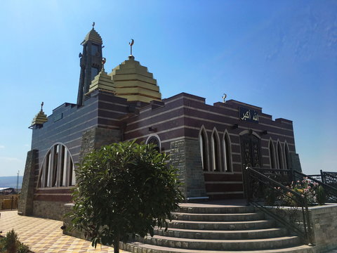 Mosque at the airport of Nazran, Republic of Ingushetia, Russia.