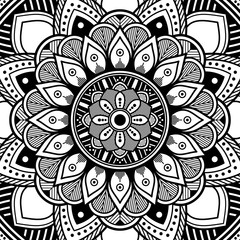 Decorative hand-drawn pattern in the form of mandala