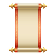 Ancient Chinese scroll illustration with place for your text. Eps10 vector illustration.