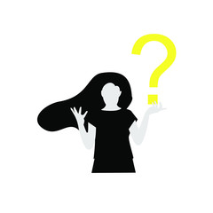 people who are confused and full of question marks concept illustration flat design