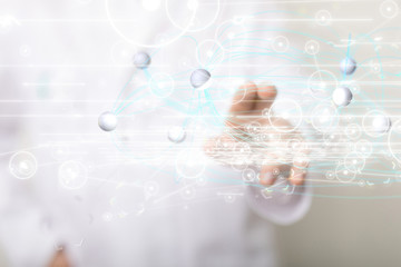 Big data visualization. Network connection structure