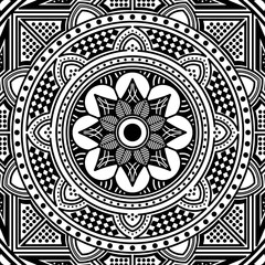 Decorative hand-drawn pattern in the form of mandala