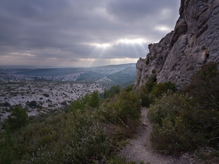 South of France landscape during winter