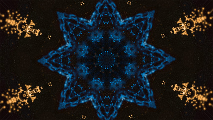 Mantra concept. Polygonal plexus pattern to be used for joga or meditation performance.