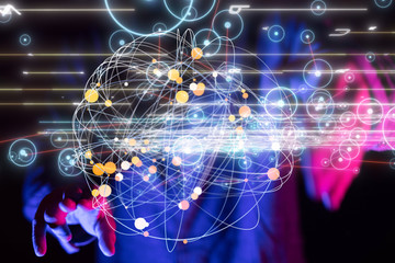 Big data visualization. Network connection structure