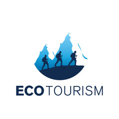 Vector logo of eco-travel, tourism and camping