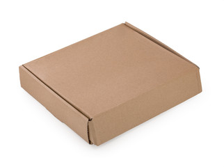 Empty cardboard box isolated on a white background