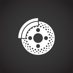 Car part icon on background for graphic and web design. Creative illustration concept symbol for web or mobile app