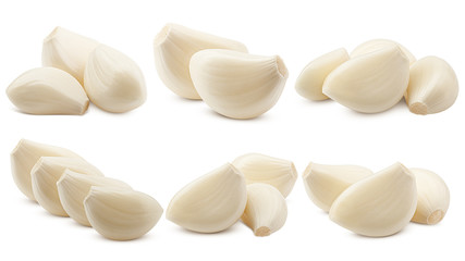 garlic, isolated on white background, clipping path, full depth of field