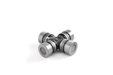 joint automobile cross, auto parts on a white background close-up
