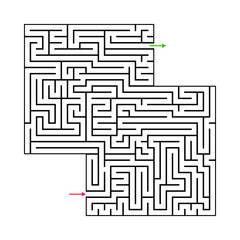Abstract maze labyrinth with entry and exit