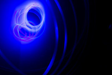 Abstract background with blue color light painting