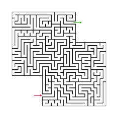 Abstract maze labyrinth with entry and exit