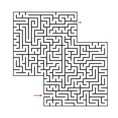 Abstract maze labyrinth with entry and exit