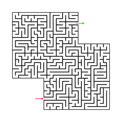 Abstract maze labyrinth with entry and exit