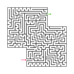 Abstract maze labyrinth with entry and exit