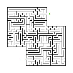 Abstract maze labyrinth with entry and exit