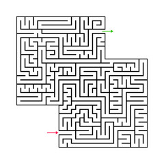 Abstract maze labyrinth with entry and exit