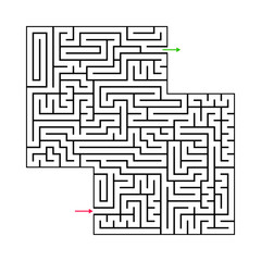 Abstract maze labyrinth with entry and exit