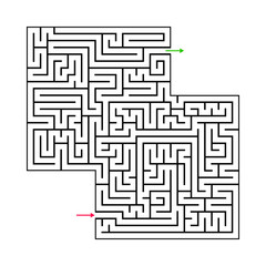 Abstract maze labyrinth with entry and exit