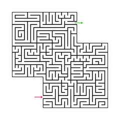 Abstract maze labyrinth with entry and exit