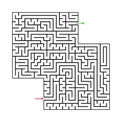 Abstract maze labyrinth with entry and exit