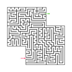 Abstract maze labyrinth with entry and exit