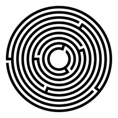 Abstract maze labyrinth with entry and exit
