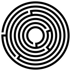 Abstract maze labyrinth with entry and exit
