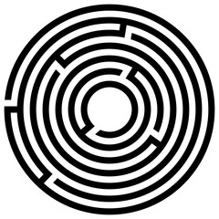 Abstract maze labyrinth with entry and exit