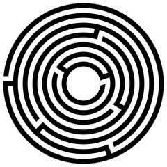 Abstract maze labyrinth with entry and exit