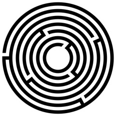 Abstract maze labyrinth with entry and exit
