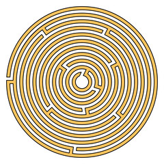 Abstract maze labyrinth with entry and exit