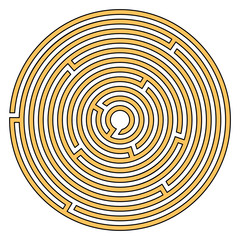 Abstract maze labyrinth with entry and exit