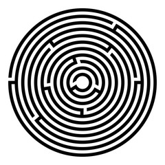 Abstract maze labyrinth with entry and exit