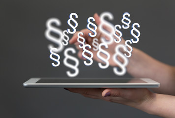 paragraph insurance law sign digital in hand