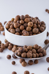 fresh spicy peppers allspice on white acrylic background