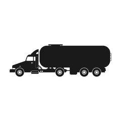 Truck vector icon.Black vector icon isolated on white background truck .