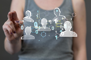 Group of business partner looking for the future