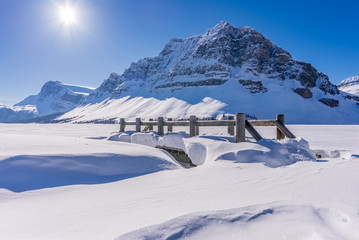 Winter Wonderland at Bow Lake in Banff National Park