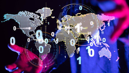 Global network and data exchanges over the world