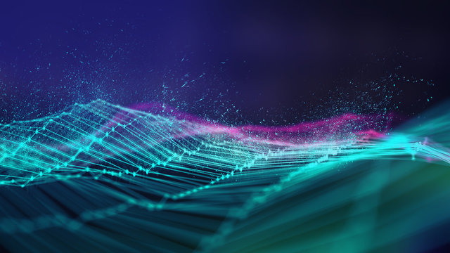 Blockchain technology background. Cryptocurrency fintech block chain network and programming concept. Abstract Segwit.