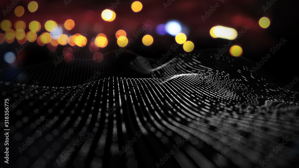 Poster data background blurred. bokeh technology computer network finance. blurred background big data tech
