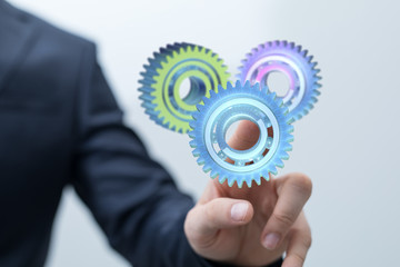 Gear With Success Concept digital.