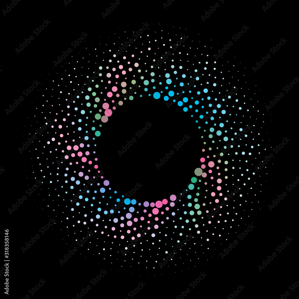 Wall mural halftone dotted background. halftone effect vector pattern. circle dots isolated on the white backgr