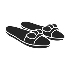 Summer sandal vector icon.Black vector icon isolated on white background summer sandal .